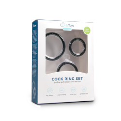 EasyToys Men Only Pack 3 cockrings Silicone Noir